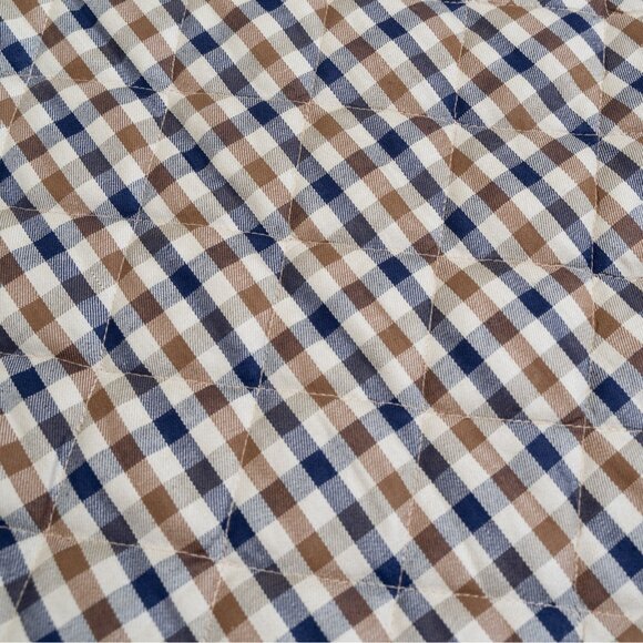 Aquascutum Jacket Zip Up Coat England Plaid Lined Vintage Mens Small - Picture 16 of 16